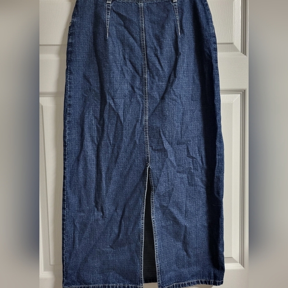 Sonoma - Womens Denim Maxi Skirt with Back Slit - Size 10 - Picture 1 of 4
